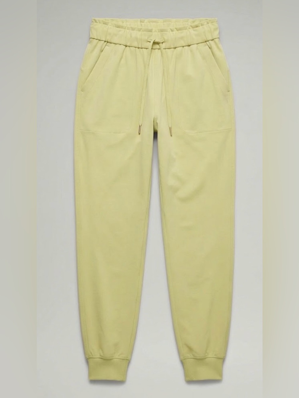 lululemon athletica Pale Yellow Elastic Ruffle Waist Joggers